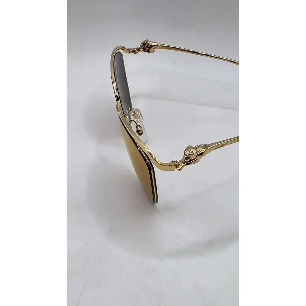 Cartier Gold-tone Cat-Eye Tinted Sunglasses